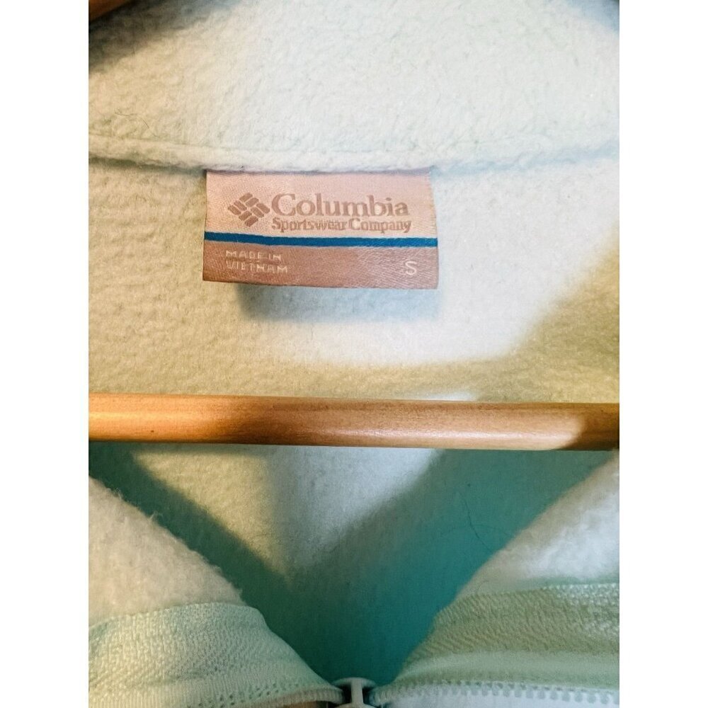 Columbia Women's Benton Springs Full Zip Fleece Jacket Small Light Blue Pockets - Picture 5 of 6